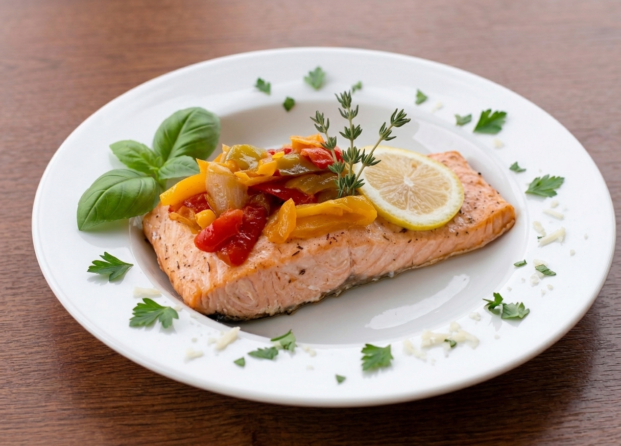 Salmon horneado c/acomp.